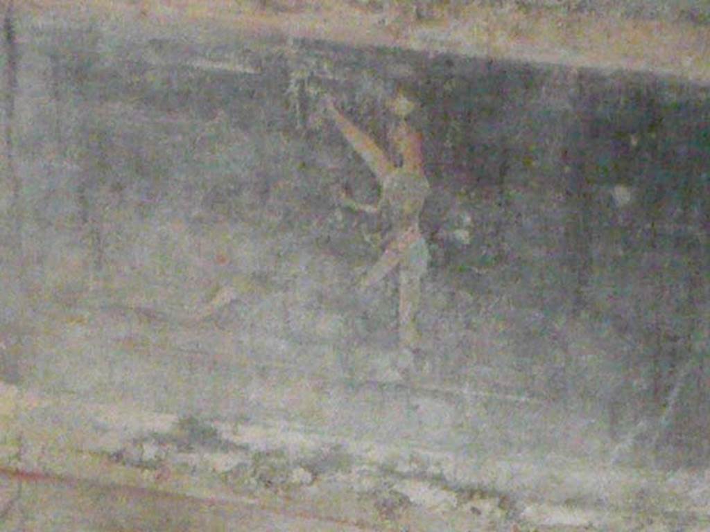 Villa of Mysteries, Pompeii. May 2012. Room 2, tablinum, detail from centre of north wall. Photo courtesy of Buzz Ferebee.