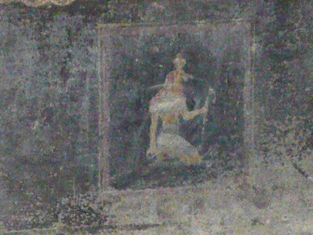 Villa of Mysteries, Pompeii. May 2012. Room 2, tablinum, detail from south wall. Photo courtesy of Buzz Ferebee.