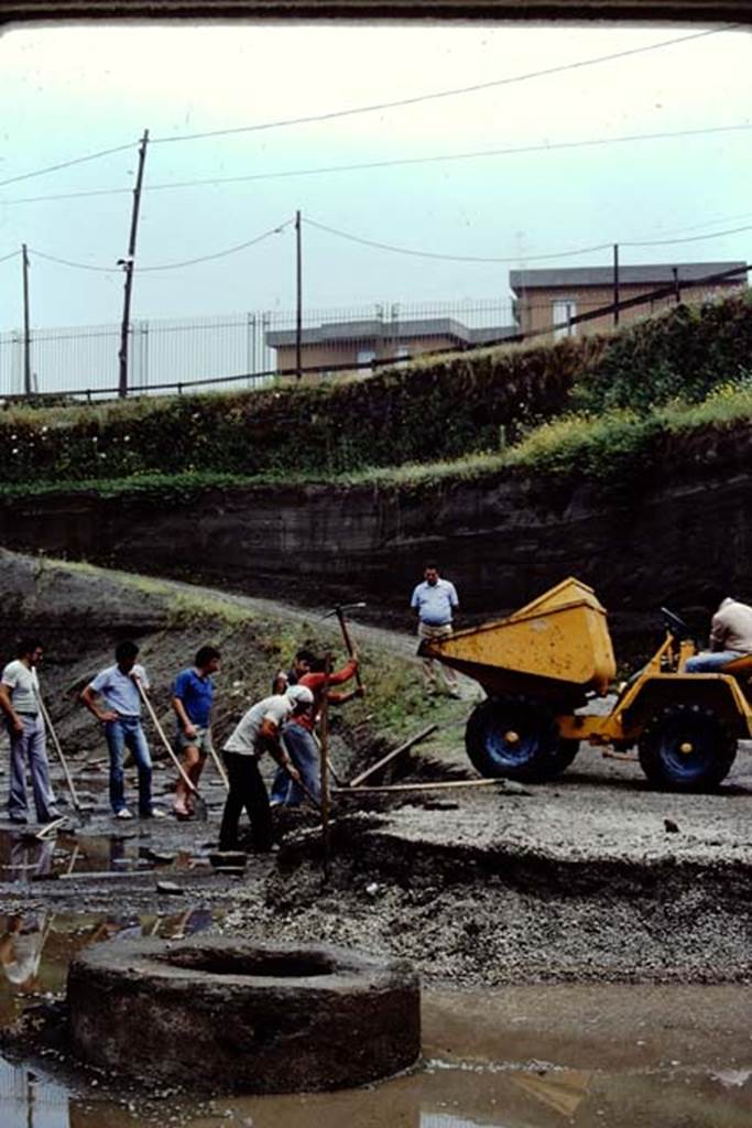 Villa Regina, Boscoreale. 1983. Clearing up after the storm.
Source: The Wilhelmina and Stanley A. Jashemski archive in the University of Maryland Library, Special Collections (See collection page) and made available under the Creative Commons Attribution-Non Commercial License v.4. See Licence and use details.
J80f0625