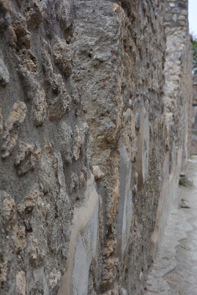 Unnamed vicolo between IX.5 and IX.6. May 2017. 
Looking east along north side of roadway, from IX.5.16.
Foto Christian Beck, ERC Grant 681269 DÉCOR