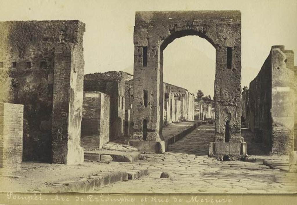 Via del Foro. Undated photograph by Mauri, numbered 008. Looking north towards the Arch and Via Mercurio. Photo courtesy of Rick Bauer.