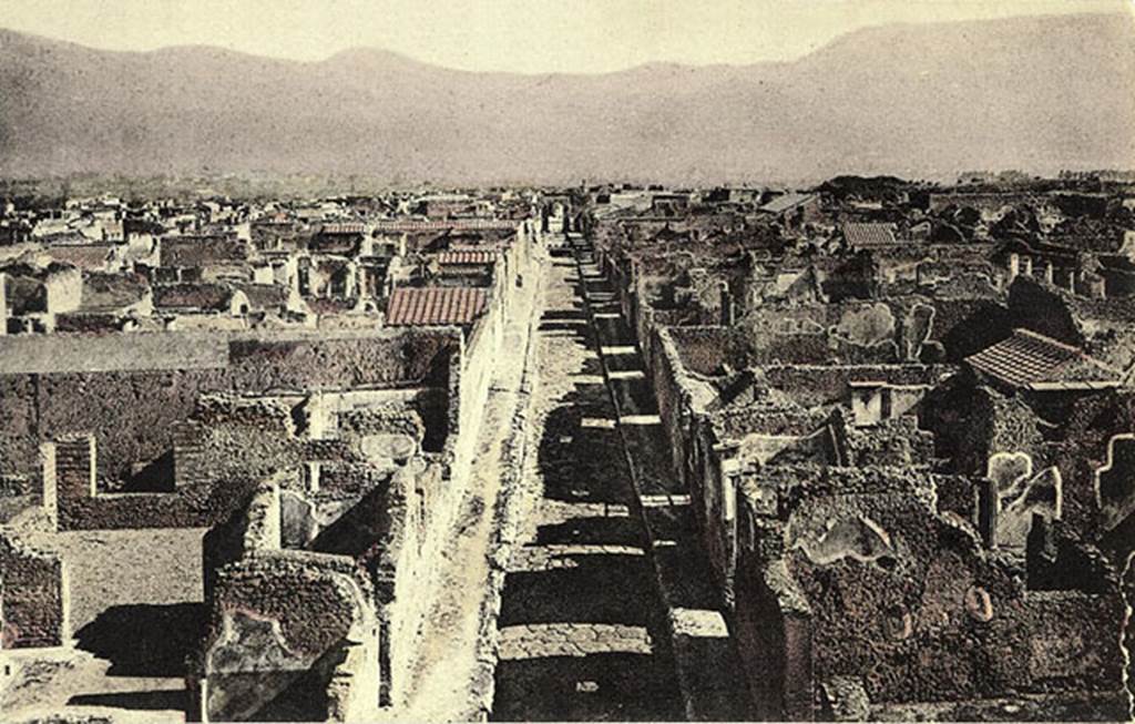 Via di Mercurio. Old photograph, date unknown. Looking south from city walls. 
Photo courtesy of Rick Bauer.