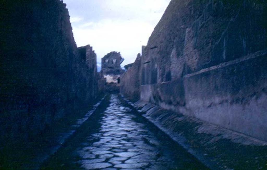 Vicolo del Labirinto, February 1952. Looking north towards Tower X, at end of the roadway.
Photo courtesy of John Vanko. His father took this photo in 1952, identical to the one above.