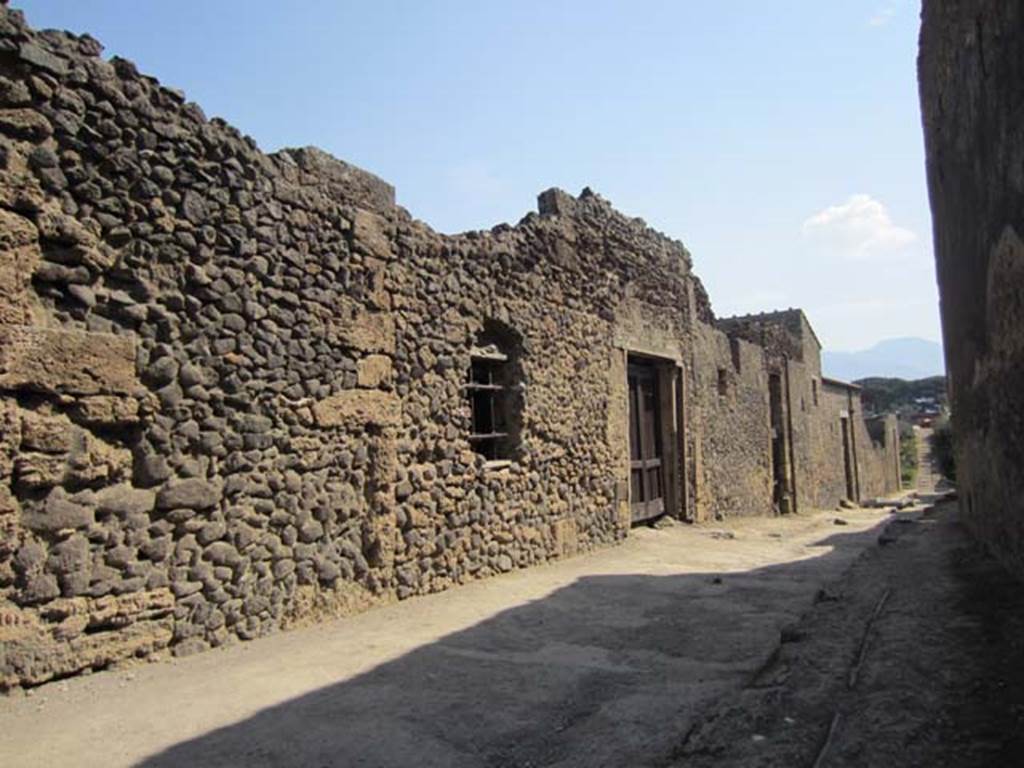 Vicolo dell’Efebo. March 2012. Looking south along east side near I.8.19. Photo courtesy of Marina Fuxa.