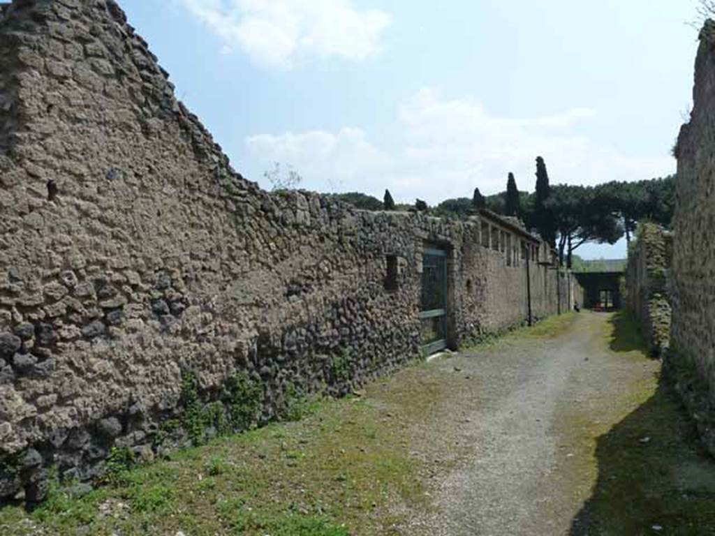 Vicolo di Giulia Felice, May 2010.  Looking south along east side.