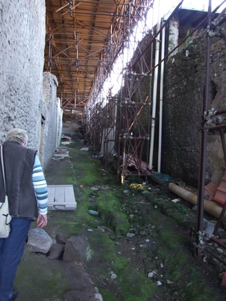 Vicolo di Giulio Polibio, Pompeii, between IX.12 and IX.13. March 2009. Looking north.