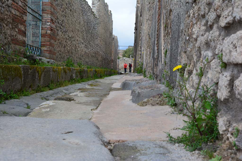 Vicolo di Tesmo, Pompeii. March 2017. Looking north from near IX.4.15, on left, and IX.5, on right.
Foto Christian Beck, ERC Grant 681269 DÉCOR.