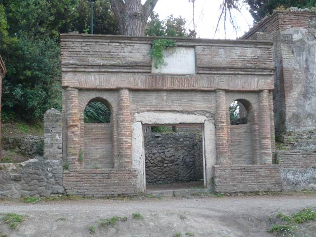 Pompeii Porta Nocera Tomb 15ES. May 2011. Tomb of Lucius Barbidius Communis and Pithia Rufilla. 
Photo courtesy of Buzz Ferebee.