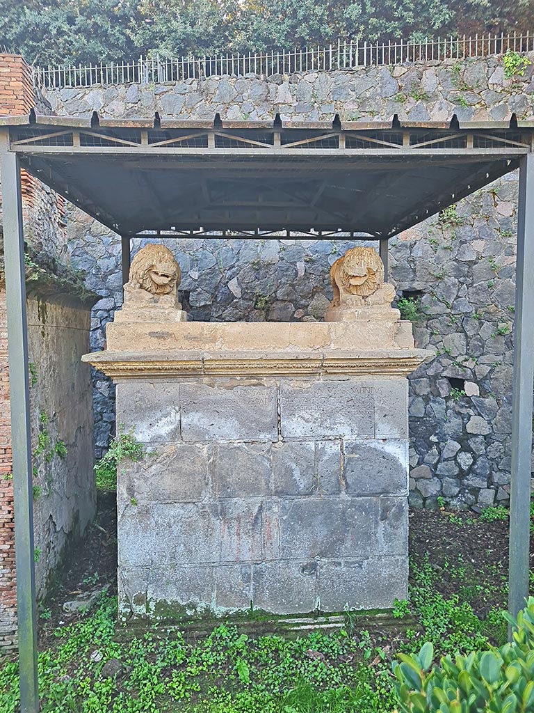 Pompeii Porta Nocera. October 2024.
Tomb 31OS. Tomb of the Stronnii. Photo courtesy of Giuseppe Ciaramella.