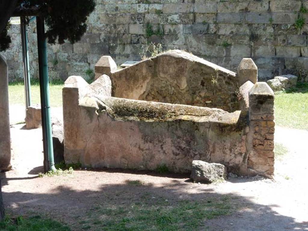 Pompeii VGI. May 2015. Looking south, from rear of tomb.  Photo courtesy of Buzz Ferebee.