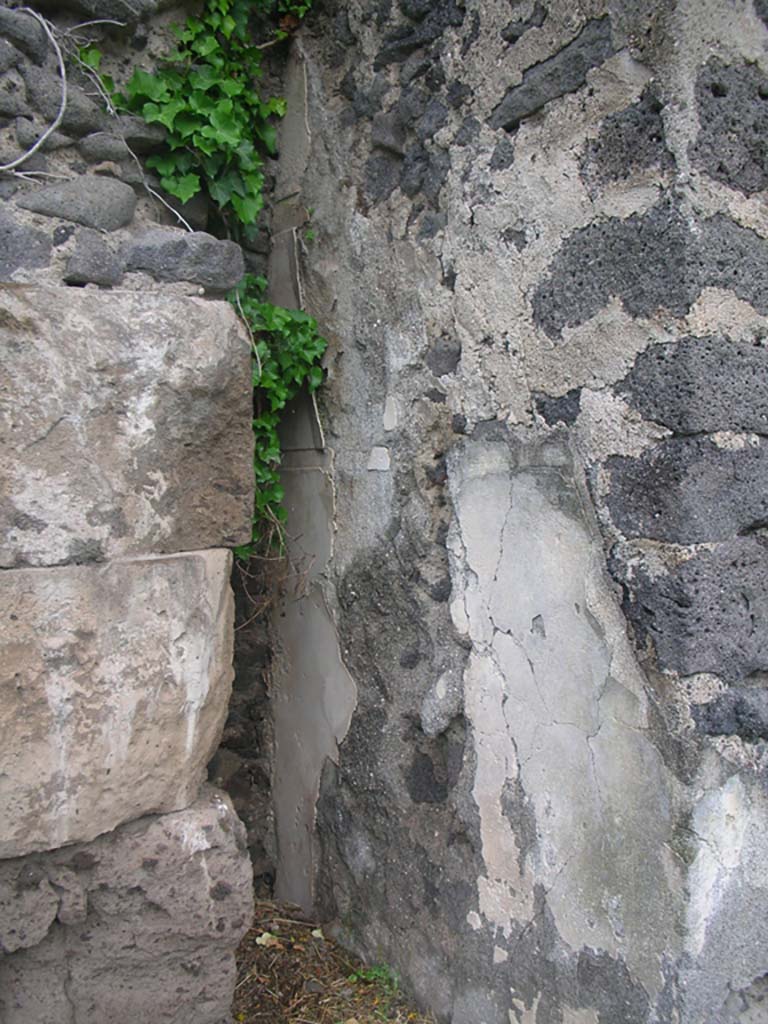 Tower XII, Pompeii. May 2010. 
South side of city walls at west side of tower. Photo courtesy of Ivo van der Graaff.
