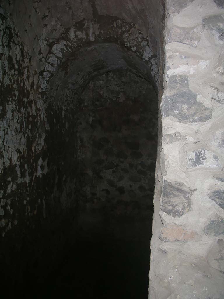 Tower II, Pompeii. May 2010. 
Looking east through rectangular opening in north wall of main room. Photo courtesy of Ivo van der Graaff.