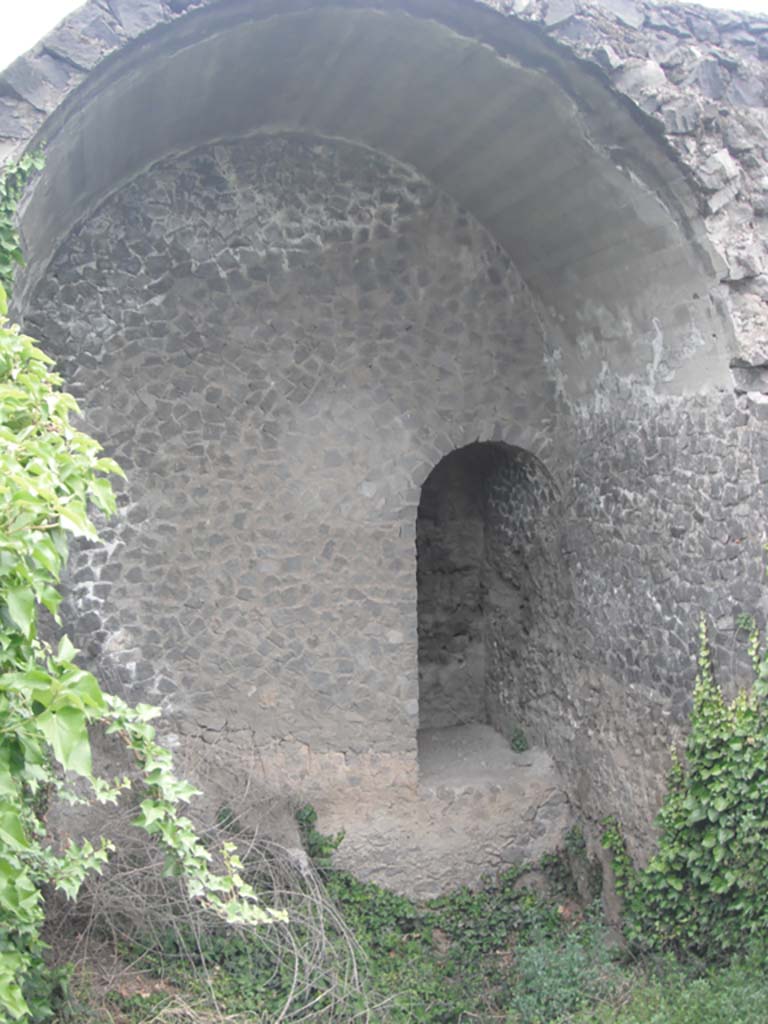 Tower V, Pompeii. May 2011. 
Vaulted roof and west wall of main chamber. Photo courtesy of Ivo van der Graaff.