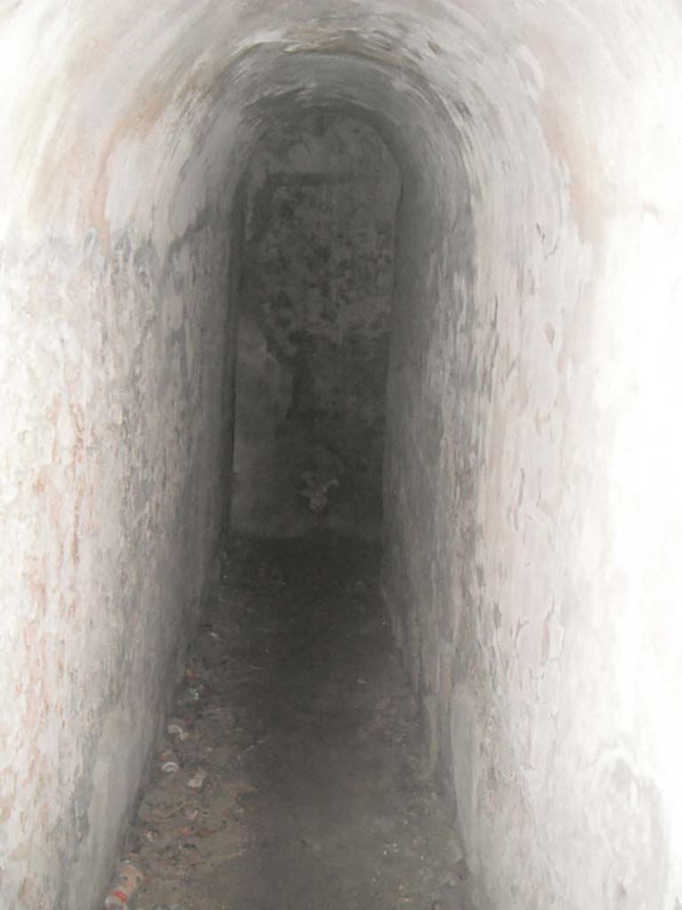 Tower VI, Pompeii. May 2011. 
Looking west along passageway from doorway. Photo courtesy of Ivo van der Graaff.