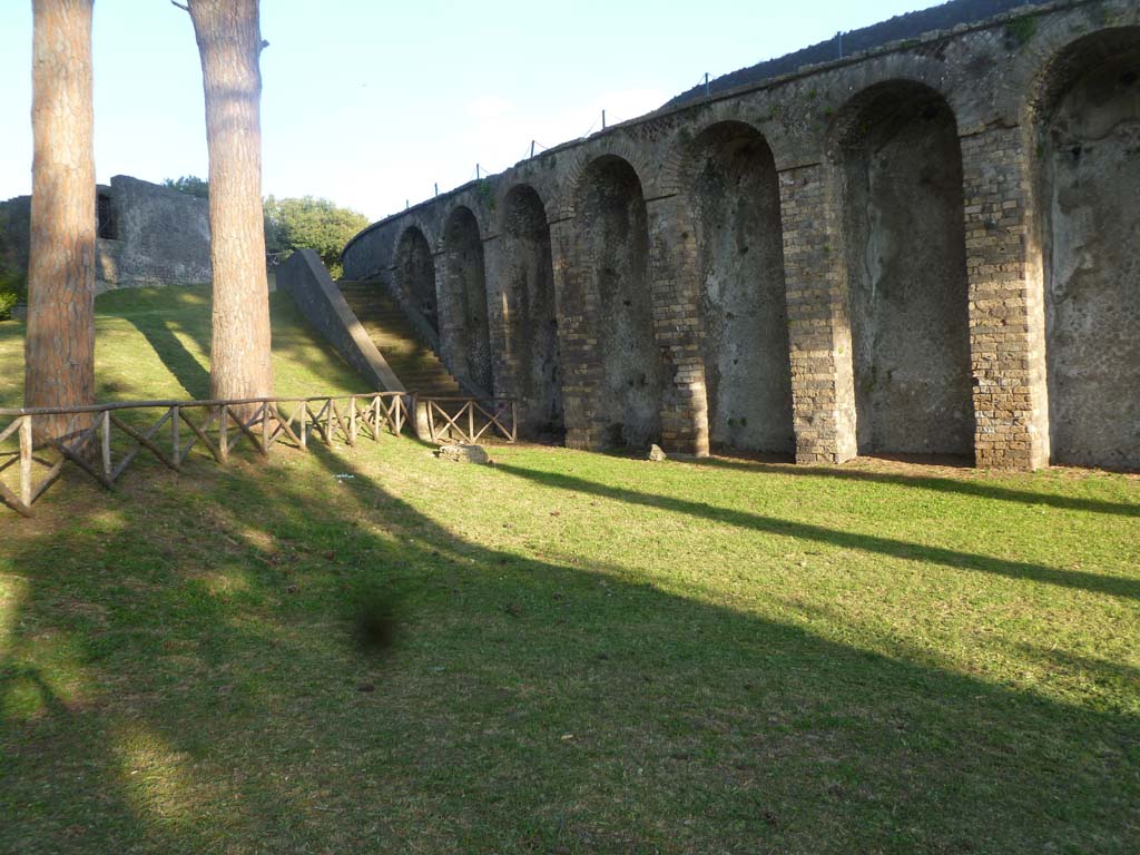 T6 Pompeii. Tower VI. May 2011. Looking towards west side, along the side of the amphitheatre. 
Photo courtesy of Michael Binns.