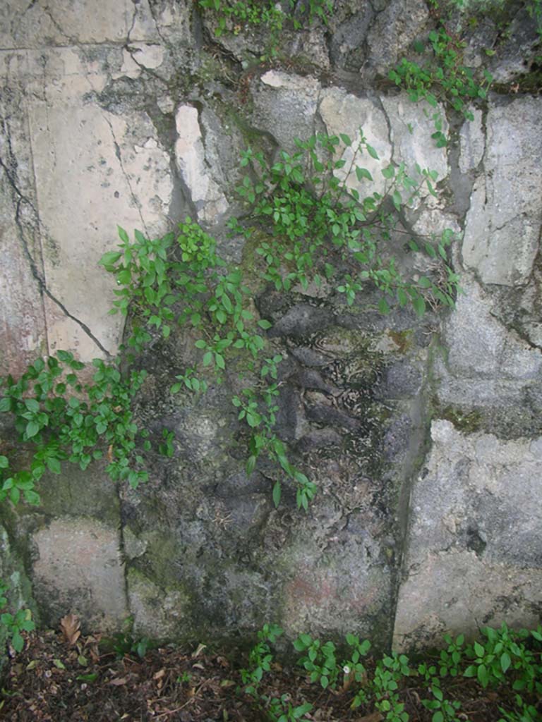 Tower VIII, Pompeii. May 2010. 
Detail of blocked postern doorway on east side. Photo courtesy of Ivo van der Graaff.