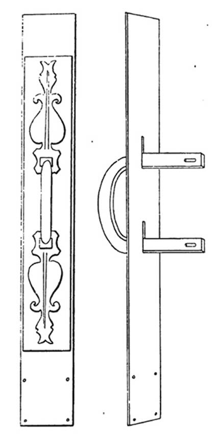 Villa della Pisanella, Boscoreale. Nubilarium V. 1897 drawing of bronze handle.
See Pasqui A., La Villa Pompeiana della Pisanella presso Boscoreale, in Monumenti Antichi VII 1897, (fig.71).