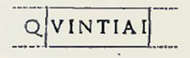Pompeii. Villa rustica in proprietà Agnello Marchetti. 1923. Terzo Bollo. QVINTIAI.
Vedi Notizie degli Scavi di Antichità, 1923: p. 280.