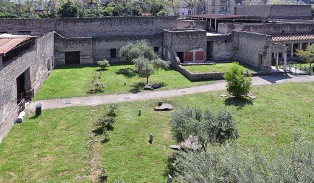 Oplontis Villa of Poppea, April 2018. Looking south across the east end of the north garden area. Photo courtesy of Ian Lycett-King. Use is subject to Creative Commons Attribution-NonCommercial License v.4 International.