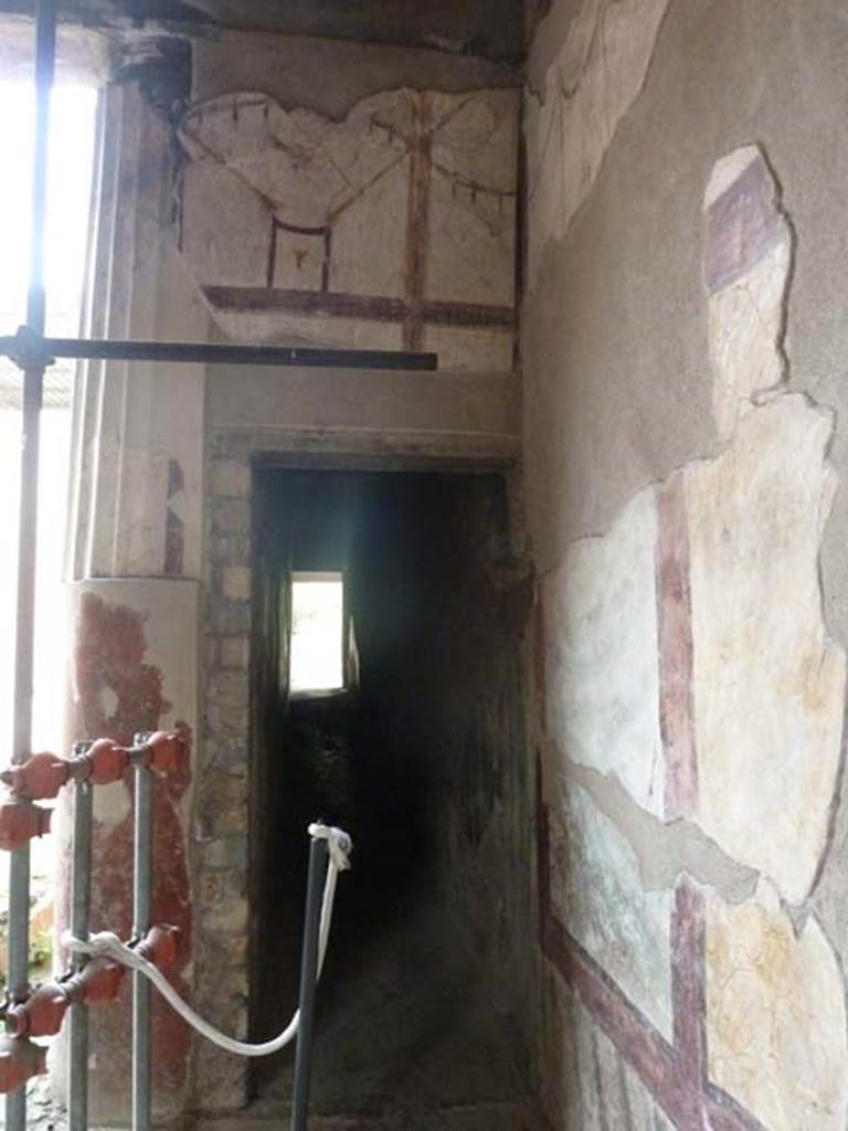 Oplontis Villa of Poppea, September 2015. 
Room 4, north-east corner, with entrance to corridor 3 leading to east portico 34 in north wall, looking north.