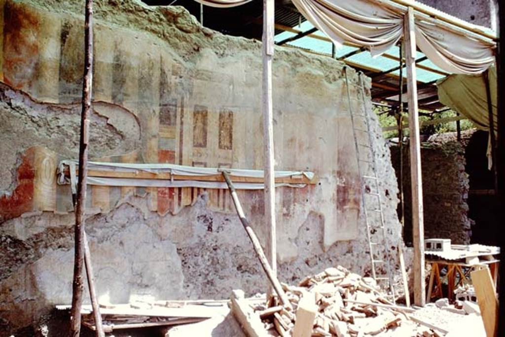 Oplontis, 1968.  Room 5, atrium, which originally may have been the main entrance to the villa. Photo by Stanley A. Jashemski.
Source: The Wilhelmina and Stanley A. Jashemski archive in the University of Maryland Library, Special Collections (See collection page) and made available under the Creative Commons Attribution-Non Commercial License v.4. See Licence and use details. J68f1510