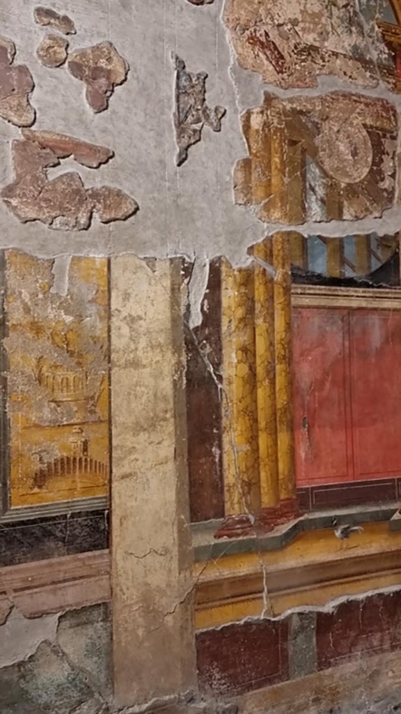 Oplontis Villa of Poppea, January 2023.
Room 14, looking towards west wall at south end. Photo courtesy of Miriam Colomer.