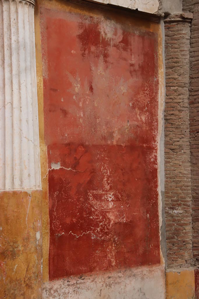 Oplontis Villa of Poppea, May 2024. 
Detail from west wall at north end. Photo courtesy of Klaus Heese.