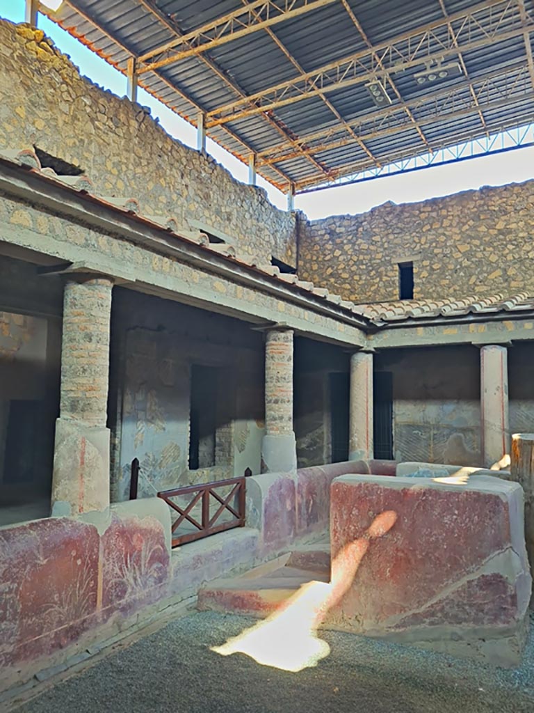 Oplontis Villa of Poppea, October 2023. Room 32, looking north-west. Photo courtesy of Giuseppe Ciaramella.