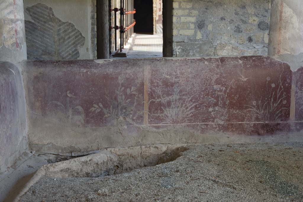 Oplontis Villa of Poppea, March 2019. Room 32, looking towards west painted wall on inside of “pluteus” wall in south-west corner.
Foto Annette Haug, ERC Grant 681269 DÉCOR.