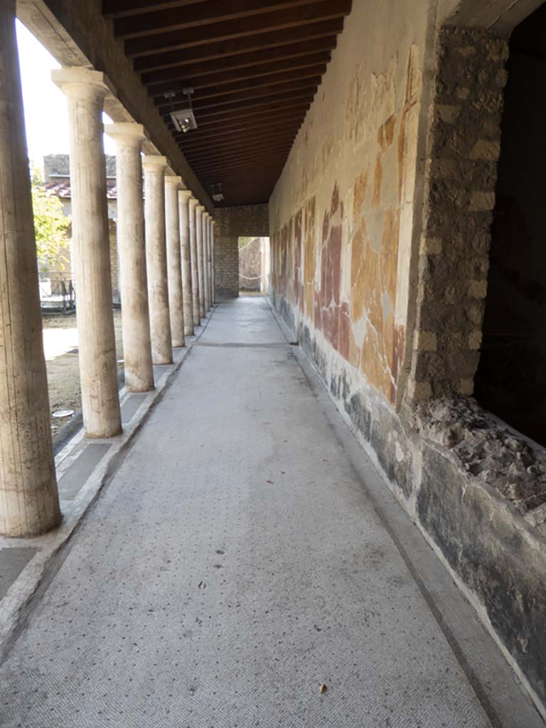 Oplontis Villa of Poppea, September 2017. East portico 34, looking east towards doorway to room 54..
Foto Annette Haug, ERC Grant 681269 DÉCOR.