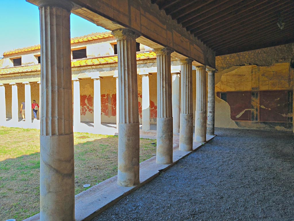 Oplontis Villa of Poppea, October 2023. 
Portico 40, looking north from east portico, with north-east corner, on right. Photo courtesy of Giuseppe Ciaramella.