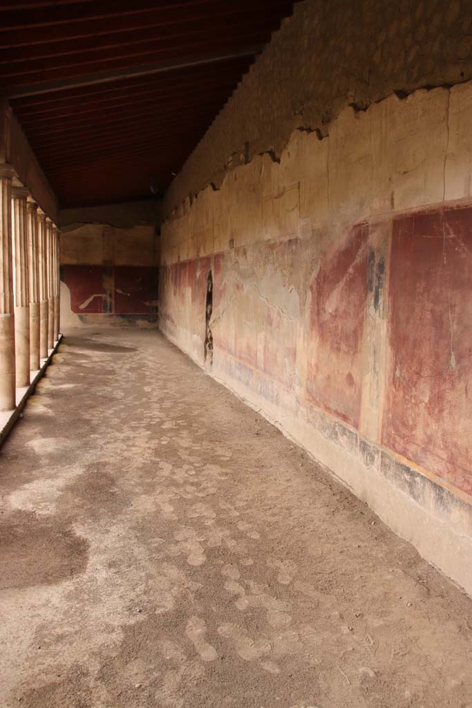 Oplontis Villa of Poppea, October 2020. 
Portico 40, looking north along east portico. Photo courtesy of Klaus Heese.