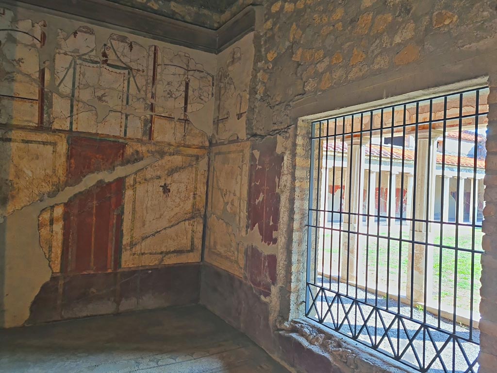 Oplontis Villa of Poppea, October 2023. 
Room 41, looking towards north-east corner, with window in east wall. Photo courtesy of Giuseppe Ciaramella.