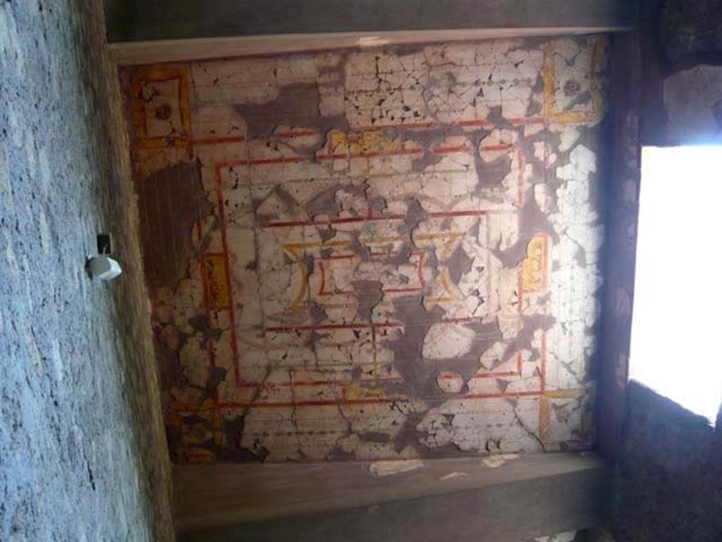 Oplontis, May 2011. Corridor 46, detail from reconstructed painted ceiling. Photo courtesy of Buzz Ferebee.