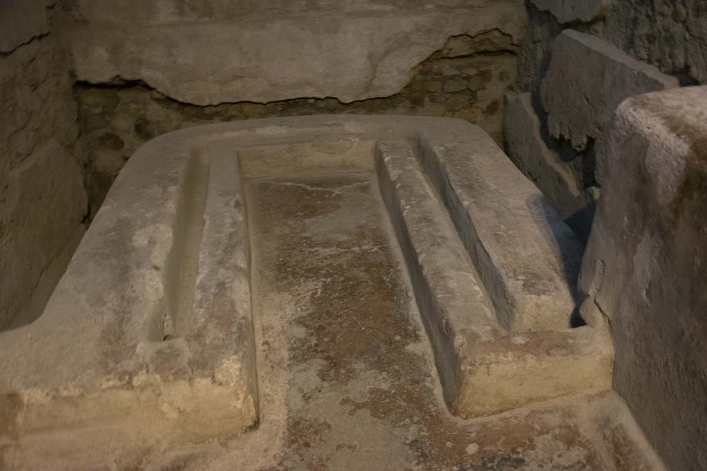 Oplontis Villa of Poppea, March 2019. Room 48, looking north across latrine. 
Foto Annette Haug, ERC Grant 681269 DÉCOR.