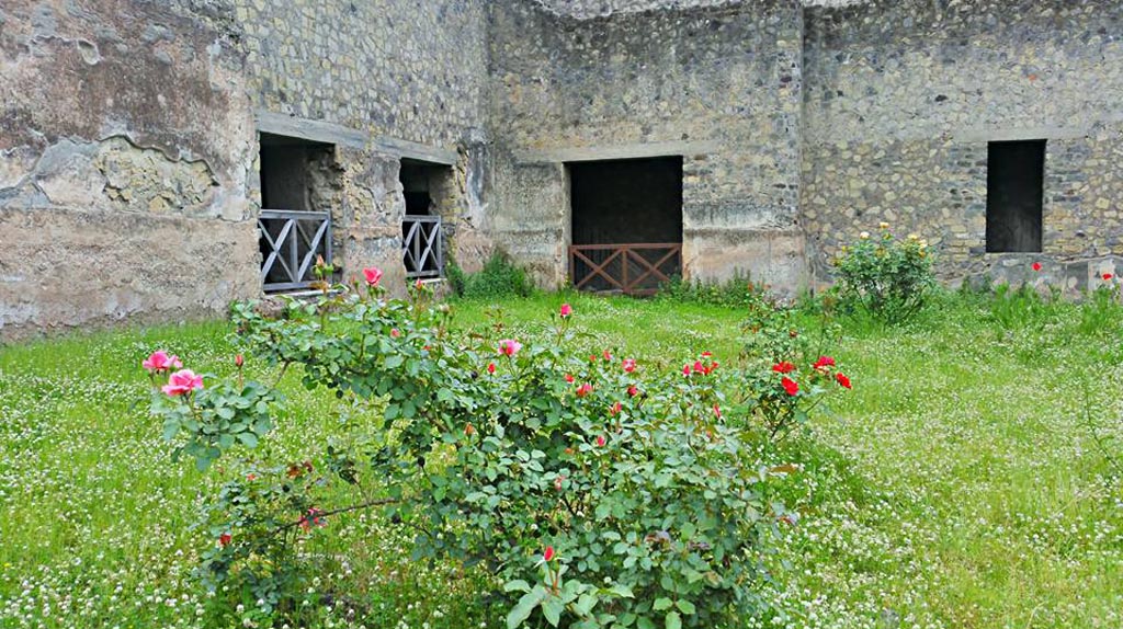 Oplontis Villa of Poppea, April 2016. North garden 56, south-east corner. Photo courtesy of Giuseppe Ciaramella.