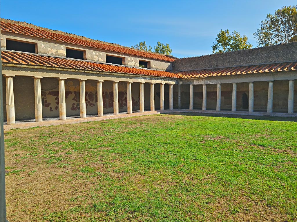 Oplontis Villa of Poppea, October 2023. Looking north-east across peristyle 59. Photo courtesy of Giuseppe Ciaramella.
