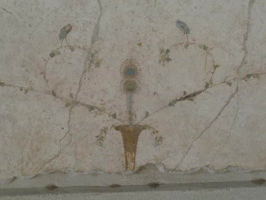 Oplontis, May 2011. Area 60, south wall of the portico, east side of doorway to room 66.
Photo courtesy of Michael Binns.