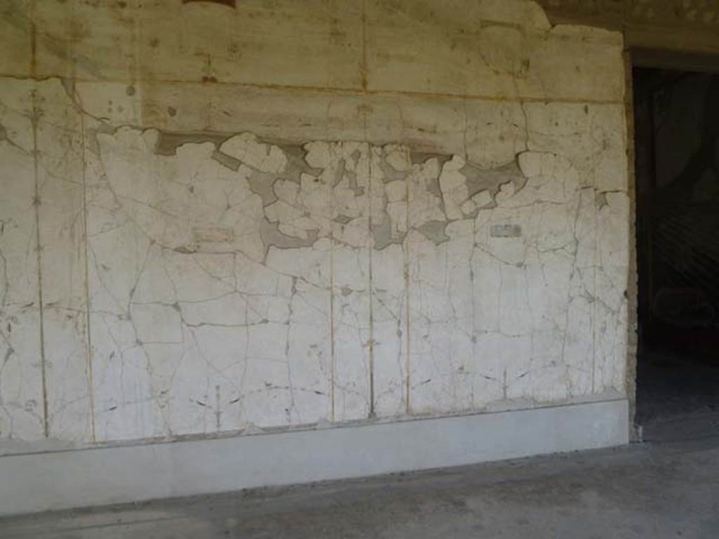 Oplontis, May 2011. Area 60, west wall of portico, between doorways to room 66, and corridor 46, on the right. Photo courtesy of Michael Binns.