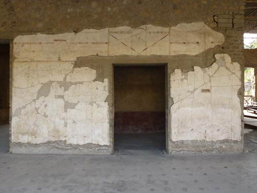 Oplontis, September 2011. Area 60, the west portico with doorway to room 75. On the right is the doorway to room 69.  Photo courtesy of Michael Binns.