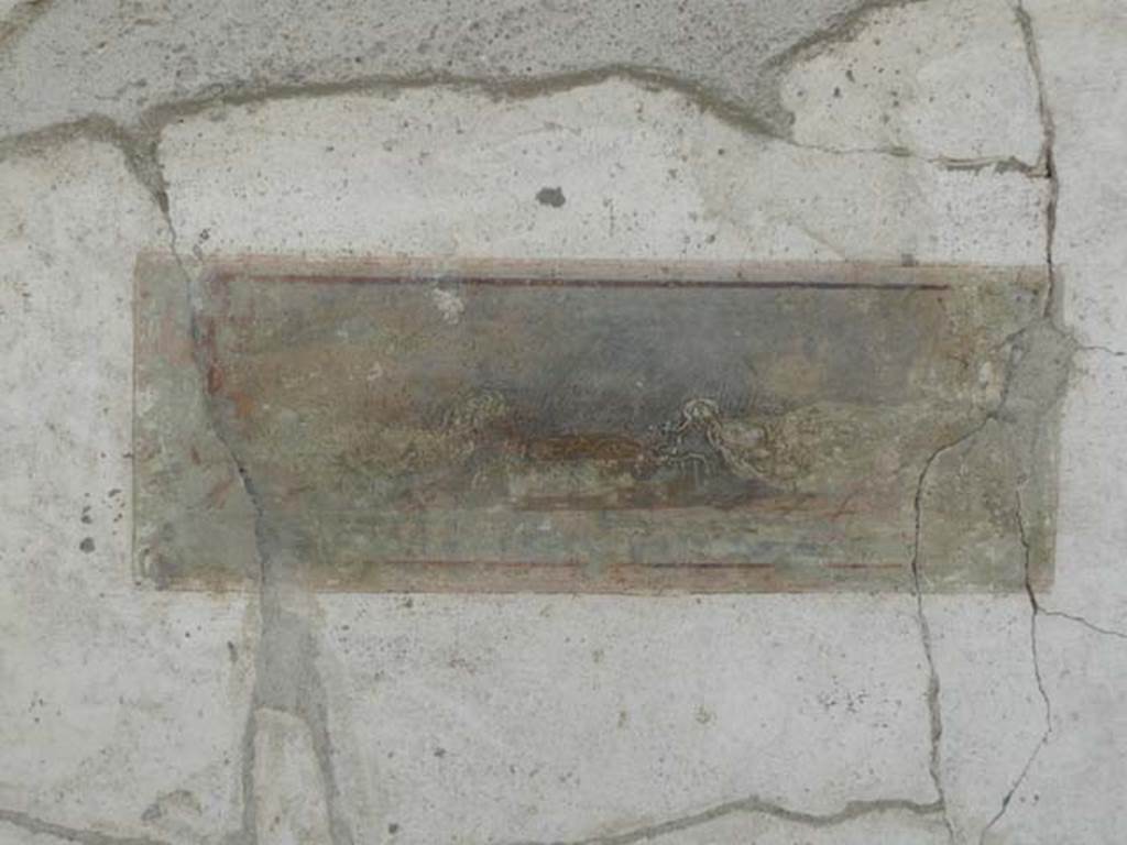 Oplontis, May 2010. Portico 60, west wall, painted panel on south side of doorway to room 72. 
Photo courtesy of Buzz Ferebee.