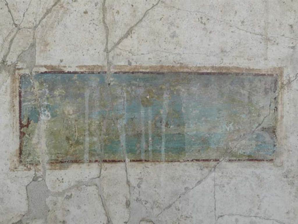 Oplontis Villa of Poppea, September 2015. 
Area 60, west wall of portico, painted panel from between doorways to rooms 72 and 74.