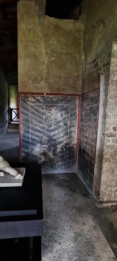 Oplontis Villa of Poppea, January 2023. 
Corridor 63, north-west corner. Photo courtesy of Miriam Colomer.