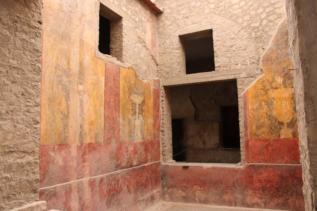 Oplontis Villa of Poppea, October 2020.  
Room 68, looking towards south-east corner, and through window into room 65. Photo courtesy of Klaus Heese.