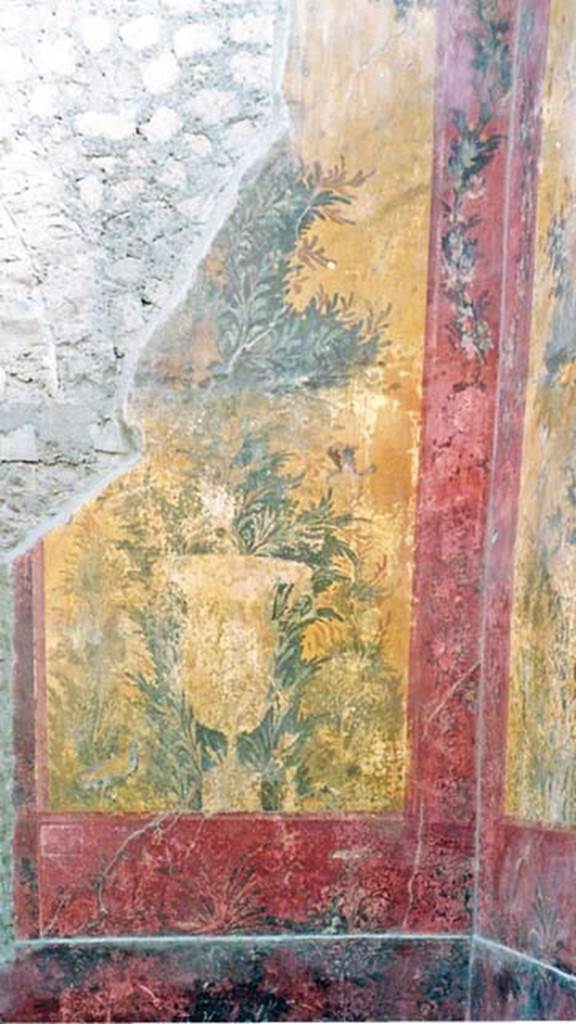 Oplontis Villa of Poppea, October 2001. Room 68, south wall and south-west corner, taken from window in north wall.  Photo courtesy of Peter Woods.