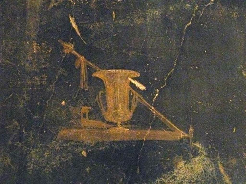 Oplontis Villa of Poppea, May 2011. Corridor 77, detail from centre of panel.  
Photo courtesy of Michael Binns.