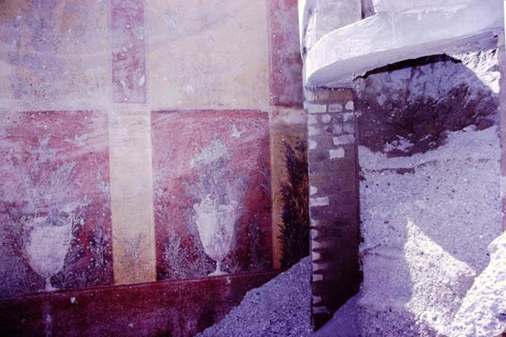 Oplontis, c.1977. Room 87, on left, room 89 on right. Looking towards the north-west corner.
Photo by Stanley A. Jashemski.   
Source: The Wilhelmina and Stanley A. Jashemski archive in the University of Maryland Library, Special Collections (See collection page) and made available under the Creative Commons Attribution-Non Commercial License v.4. See Licence and use details.
Oplo0099
