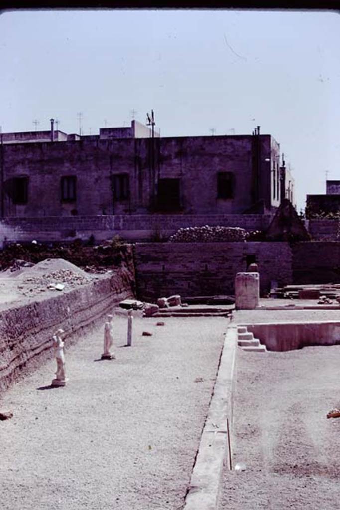Oplontis Villa of Poppea, 1978. Area 98, looking south along east side of pool. 
Photo by Stanley A. Jashemski.   
Source: The Wilhelmina and Stanley A. Jashemski archive in the University of Maryland Library, Special Collections (See collection page) and made available under the Creative Commons Attribution-Non Commercial License v.4. See Licence and use details.
J78f0080