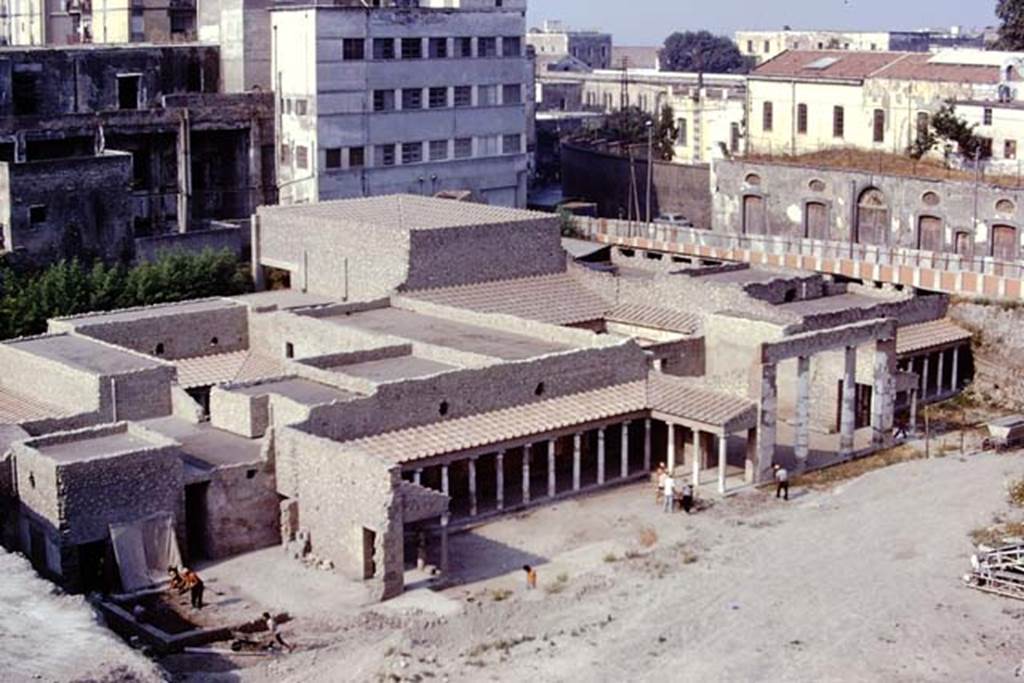 Oplontis, 1974. Looking south-west across north garden. Photo by Stanley A. Jashemski.   
Source: The Wilhelmina and Stanley A. Jashemski archive in the University of Maryland Library, Special Collections (See collection page) and made available under the Creative Commons Attribution-Non Commercial License v.4. See Licence and use details. J74f0607