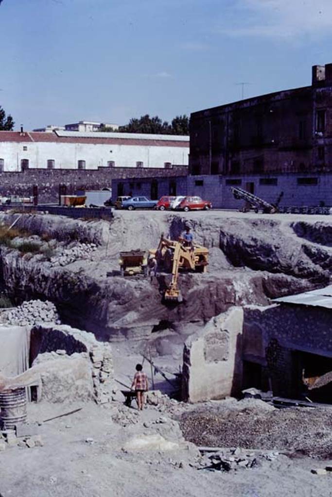 Oplontis Villa of Poppea, 1975. Looking north-west from room 69. Photo by Stanley A. Jashemski.   
Source: The Wilhelmina and Stanley A. Jashemski archive in the University of Maryland Library, Special Collections (See collection page) and made available under the Creative Commons Attribution-Non Commercial License v.4. See Licence and use details. J75f0017